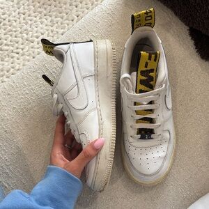 Nike White and Yellow OFFWHITE Sneakers